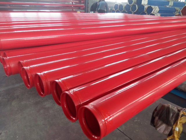 Red Color Painted Steel Pipe Epoxy