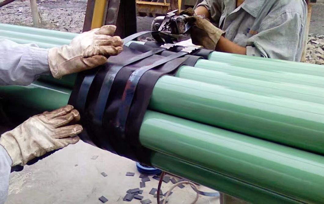 Fbe Fusion Bonded Epoxy Coating Steel Pipe Od114.3mm 21.3mm Green