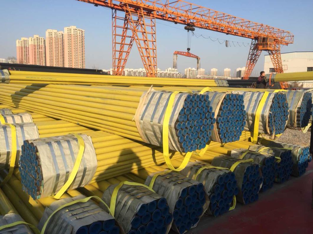 Fbe Fusion Bonded Epoxy Coating Steel Pipe Od21.3mm Sch40 Yellow